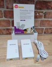 2X NETGEAR Powerline 1000 PL1000 Network WiFi Extenders