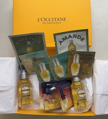 L Occitane Box Full Of Oils. Shower And Youth Oils And Overnight Serum
