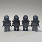 CUSTOM Lego Star Wars: Pearl Gray Clone Commando Squad Minifigures (X4)