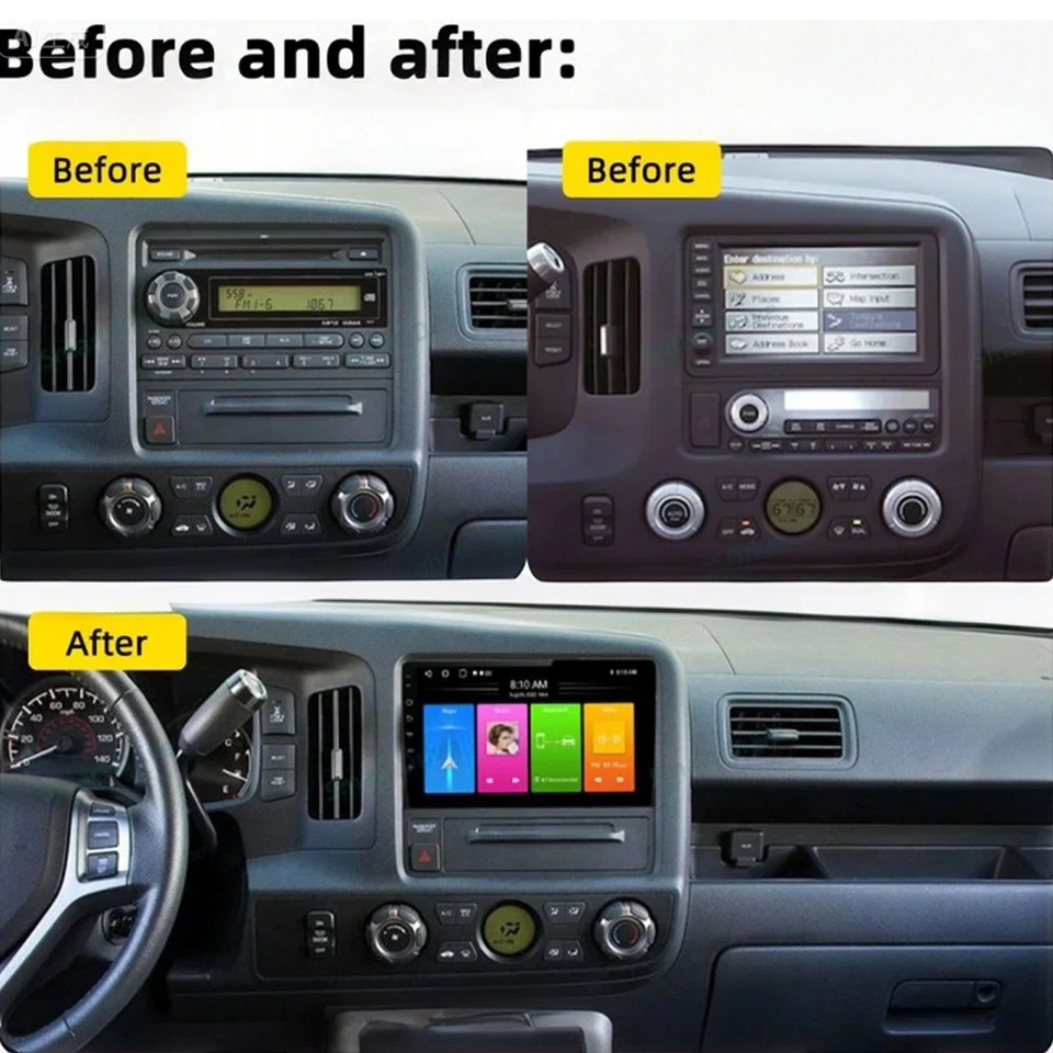 Radio estéreo para Honda Ridgeline Apple Carplay 2006-2014 Android 15 navegación GPS 7" Foto 2 de 4