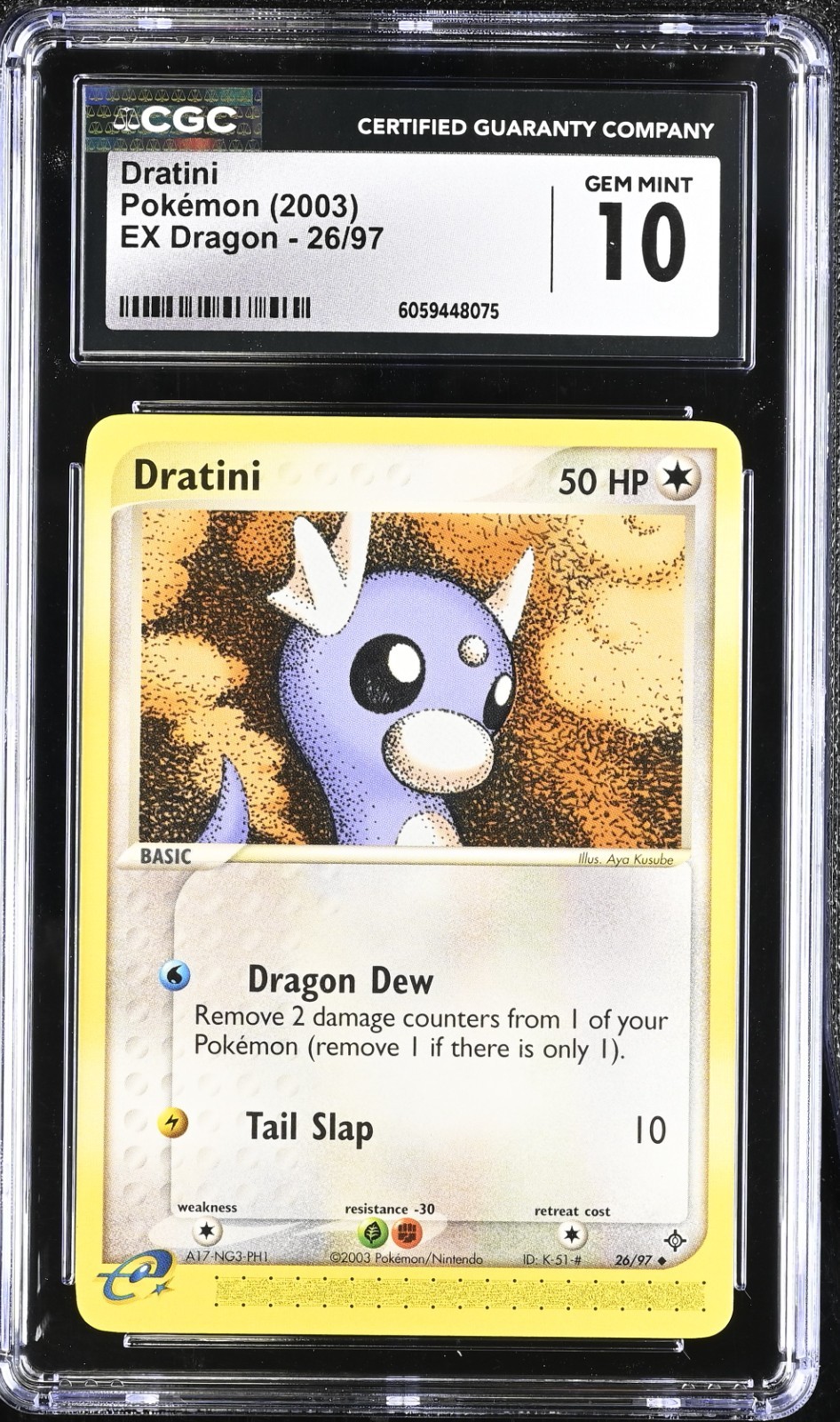 CGC 10 Dratini 26/97 EX Dragon 2003 Pokemon Card