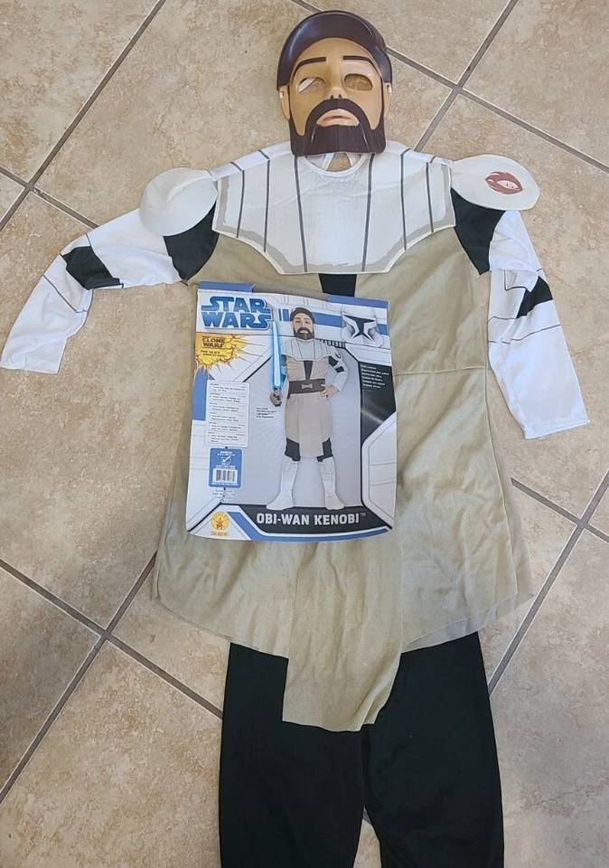 Halloween STAR WARS OBI WAN KENOBI CHILD SIZE 8-10 Used Once Clone Wars Costume - Image 3 of 4