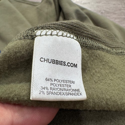 Chubbies Sweater Mens 2XL Green Fleece Graphic WKND Rec Soft Pullover Coastal - Picture 6 of 10
