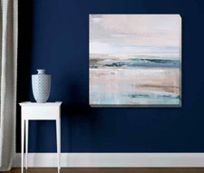 Blue Sea Stretched Canvas Print Framed Wall Art Home Decor DIY Homeware A397