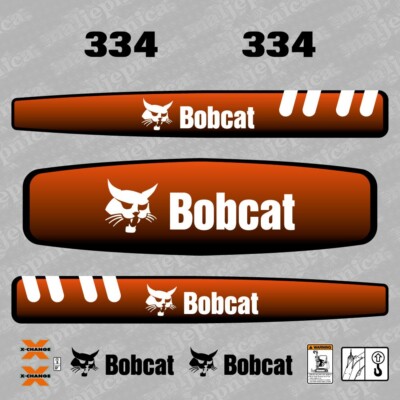 Bobcat 334- Excavator decal aufkleber sticker adesivo set