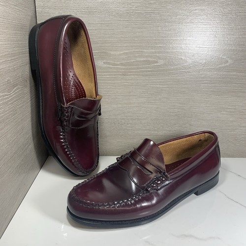 GH Bass Weejuns Wilton Penny Loafers Mens Size 10 EE Burgundy Wine Classic 634