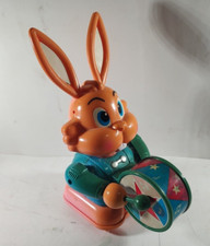Vintage Battery Operated Toy: Boom Boom Bunny Toy Drumming Bunny
