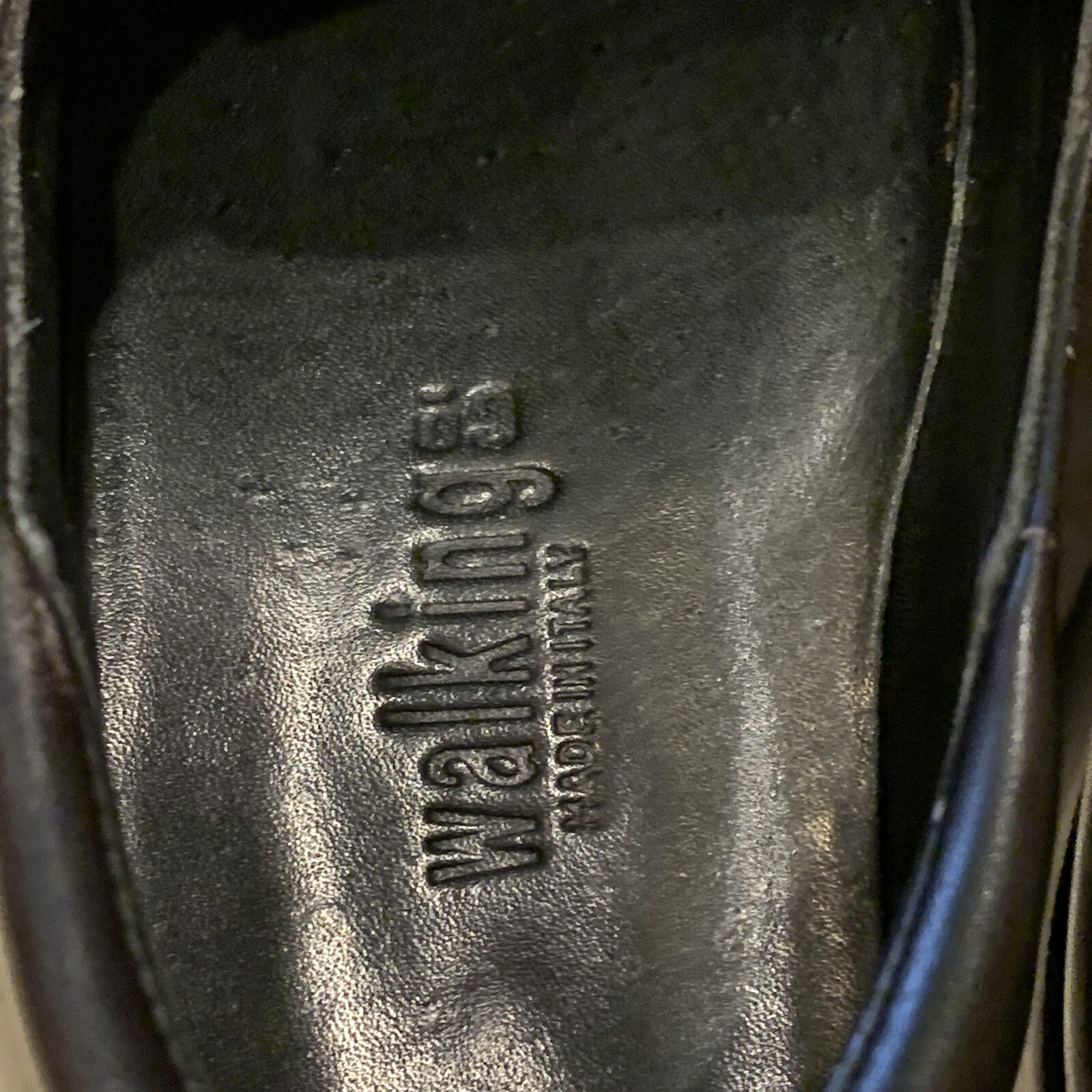 Walking Company Women's Black Leather Shoes Heel Made in Italy Eur 36