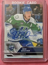 2019-20 UD AHL HOCKEY AUTOGRAPH-REID BOUCHER-UTICA COMETS/VANCOUVER CANUCKS