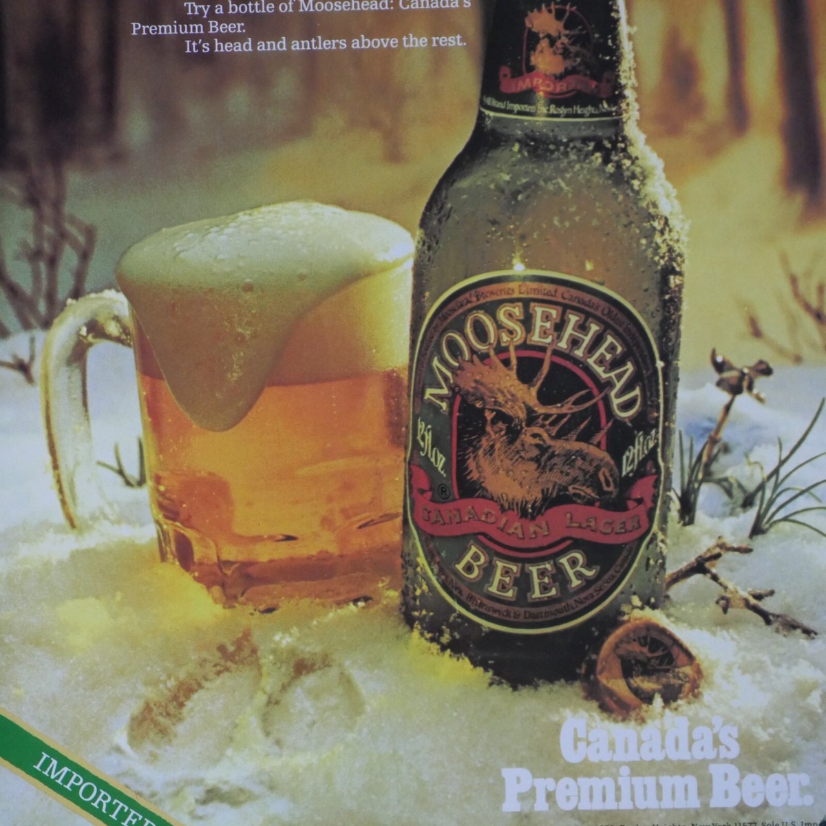 Moosehead Beer Vintage 1978 Ah, Wilderness Original Print Ad 8.5 x