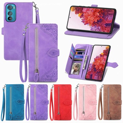 For Moto G Play 2024 G Stylus 2023/2022 5G/4G Magnetic Zipper Wallet Phone  Case - Main Image