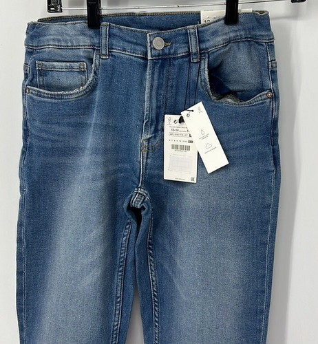 Zara NWT boys slim fit soft jeans 13/14 Medium Wash Denim - Picture 2 of 10