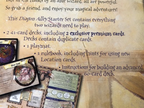 Harry Potter Trading Card Game Diagon Alley Two-Player Starter Set NEW SEALED - Picture 5 of 5