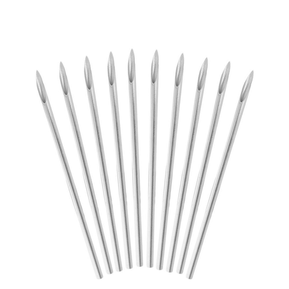 150PCS Body Jewelry Belly Lip Nose Rings Nipple Barbell with 10 Needles Starter