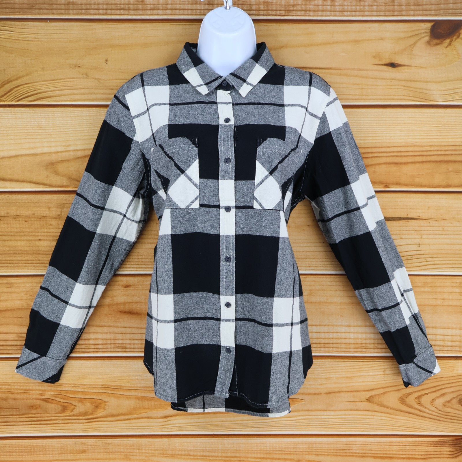 Universal Thread Shirt Plaid Button Up Womens L B… - image 1