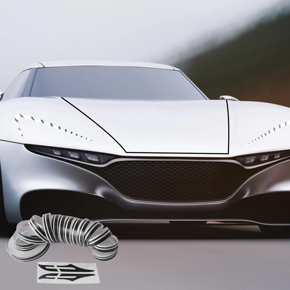 Новый 32 фута виниловая полоска булавка полоски двойной L Ine автомобиля ленты этикетка стикер - Изображение 4 из 4