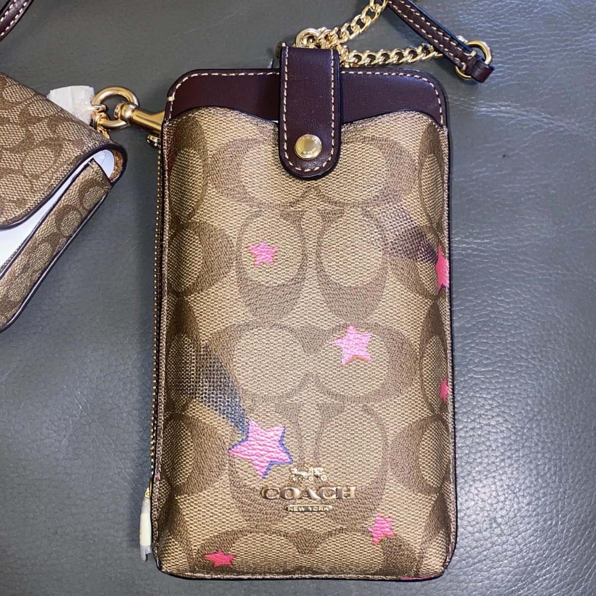 coach crossbody cell phone wallet