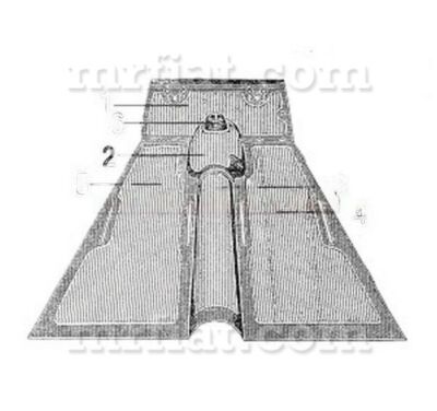 Fiat Balilla 4 Marce Rubber Carpet Set New