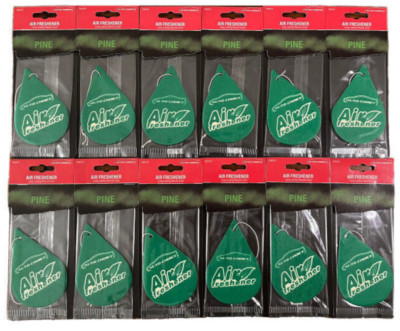 12 x Car Air Freshener Pine Scent Autochoice - Home Car Van Fragrance