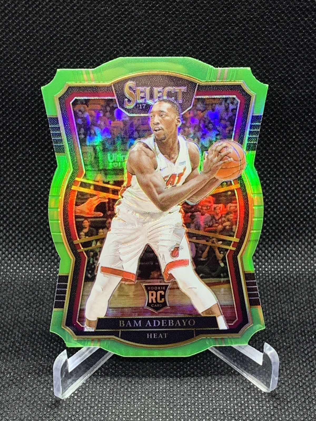 2017-18 Panini Select BAM ADEBAYO RC #171 Rookie Die Cut Neon Green Prizm 07/65
