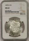 1878-S $1 NGC MS 63 Morgan Silver Dollar