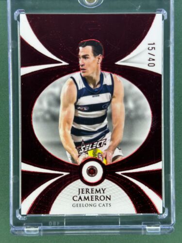 2023 Select GEM JEREMY CAMERON Ruby Red 15/40 SP Geelong Cats - Afbeelding 1 van 3