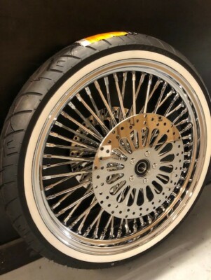 FLHR HARLEY ROAD KING 21''X3.50'' 2008-2023 W/ ROTORS WHITE WALL SHINKO WHEEL