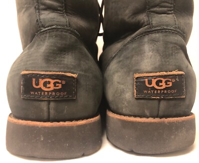 UGG AUSTRALIA BLACK LEATHER HANNEN LACE UP ANKLE BOOTS MENS SIZE US 12M s-l400.jpg main image 3