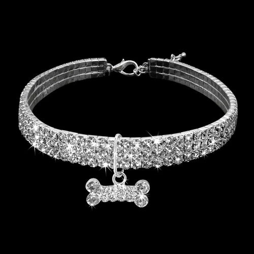 Chihuahua Halsband Strass Straßhalsband Welpen Hundehalsband Strasshalsband S-L - Bild 6 von 19