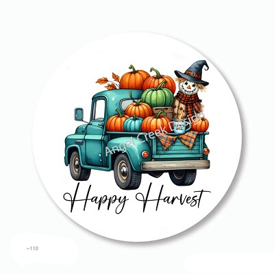Autumn Happy Harvest Scarecrow Pickup Scrapbook Stickers Envelope Seals Favors
