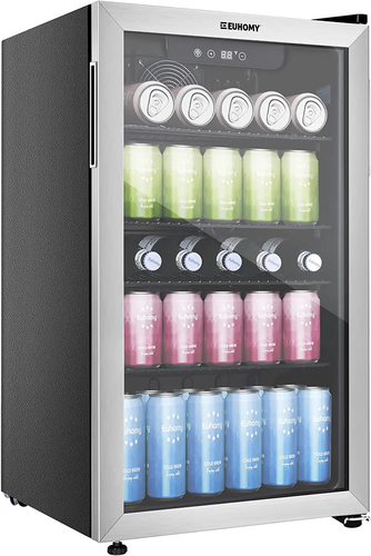 see through glass mini fridge