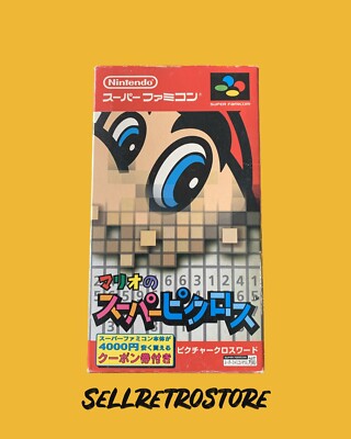 Mario s Super Picross - Nintendo  - Super Famicom - SNES - OVP - CIB - NTSC