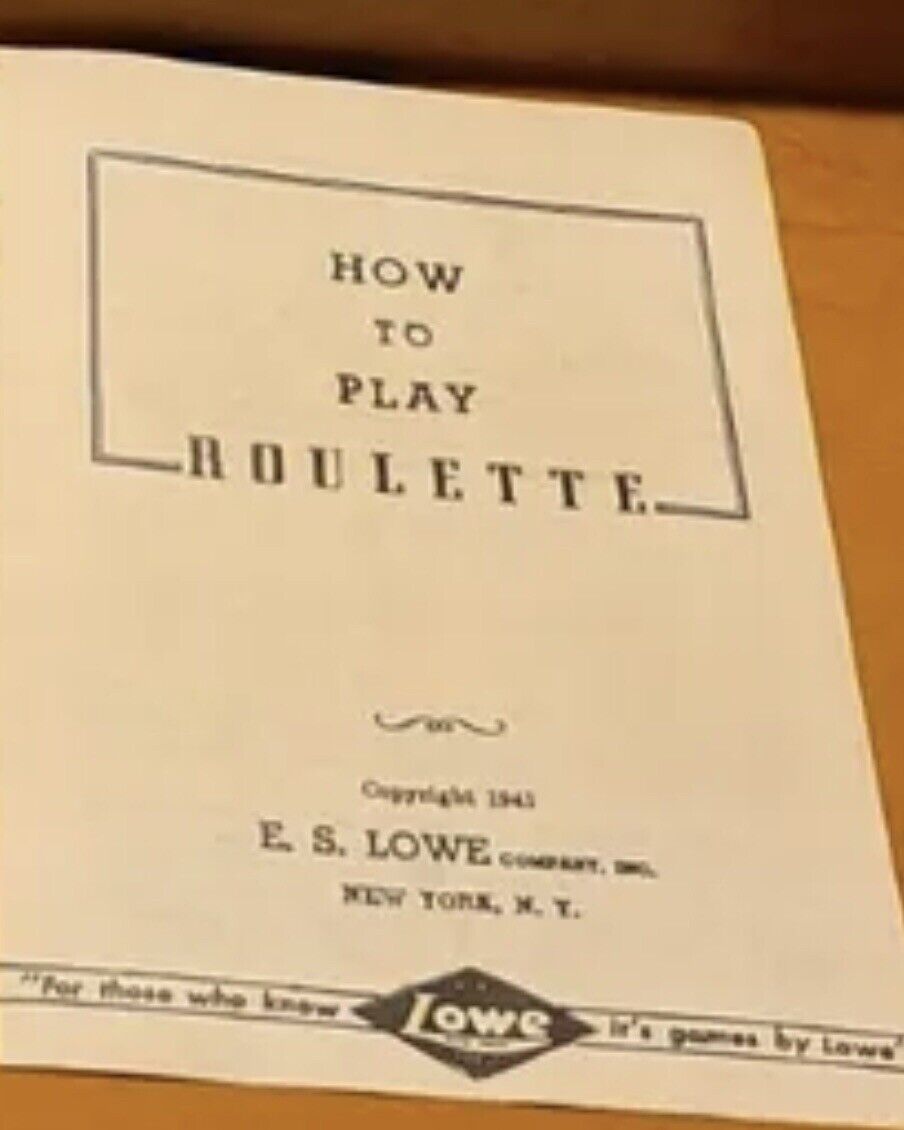 1941 ROULETTE by ES Lowe Company Original Box Made in USA 