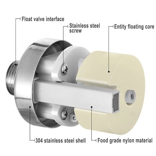304 Stainless Steel Fully Automatic Water Level Control Float Valve 49*60mm Size - Bild 8 von 14