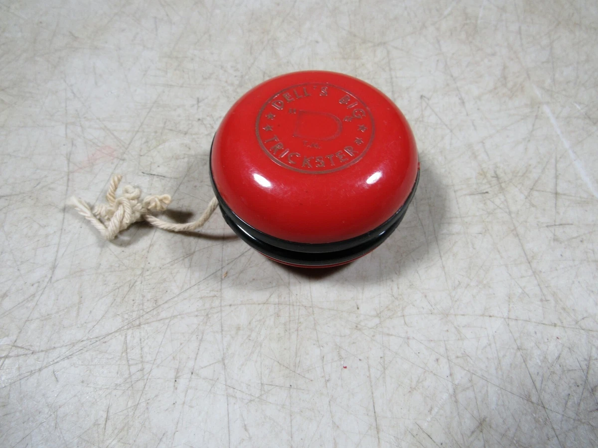 Vintage Dell s Big D Trickster Yo Yo Red Black