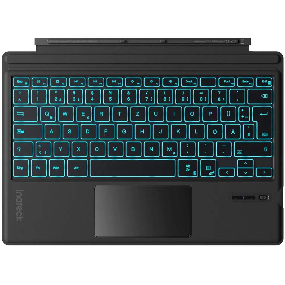 Inateck Surface Pro 7+/7/6/5/4 Tastatur Type Cover Bluetooth 5.3 Trackpad