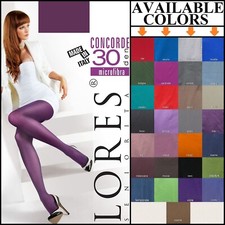 Medias Lores Concorde elásticas mate color sólido microfibra 30 Den