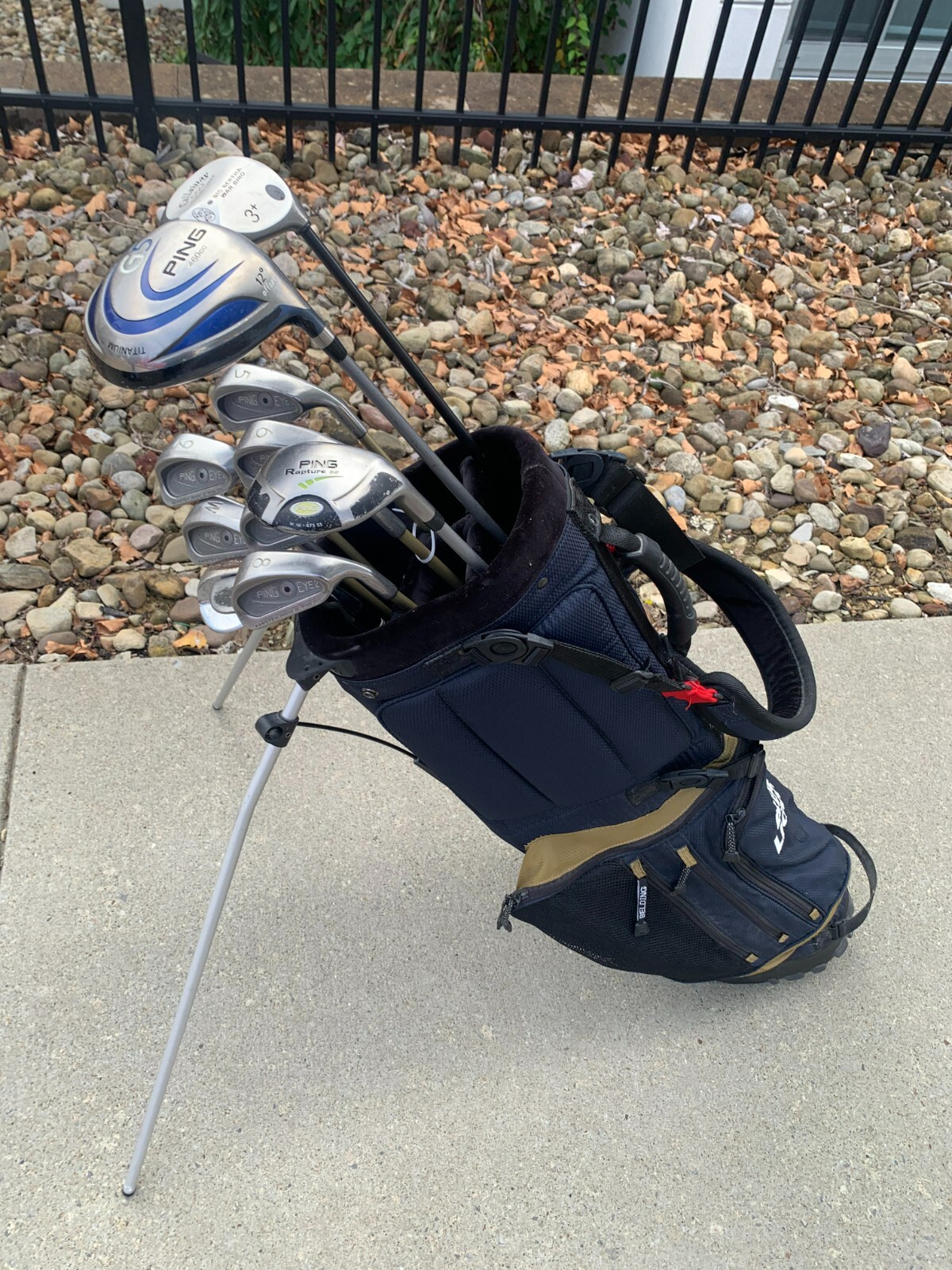 Complete Set of PING Golf Clubs + Bag eBay