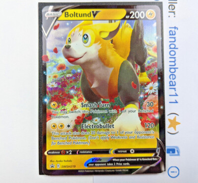 Boltund V - BLACK STAR FULL ART PROMO CARD SWSH219 ULTRA RARE 2022 Pokemon TCG