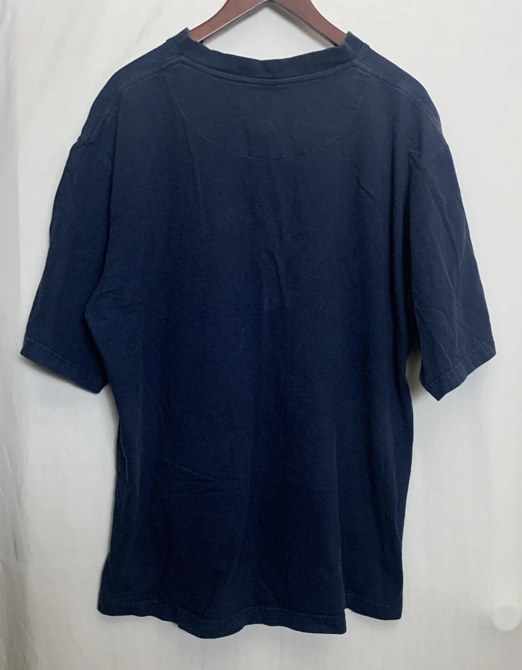 Camisa Pullover Henley Manga Corta Algodón Azul Marino XL Ropa de Trabajo Paredes Para Hombres Foto 3 de 4