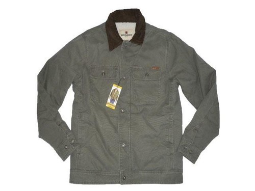 WOOLRICH Sherpa Lined Moss Green CANVAS 