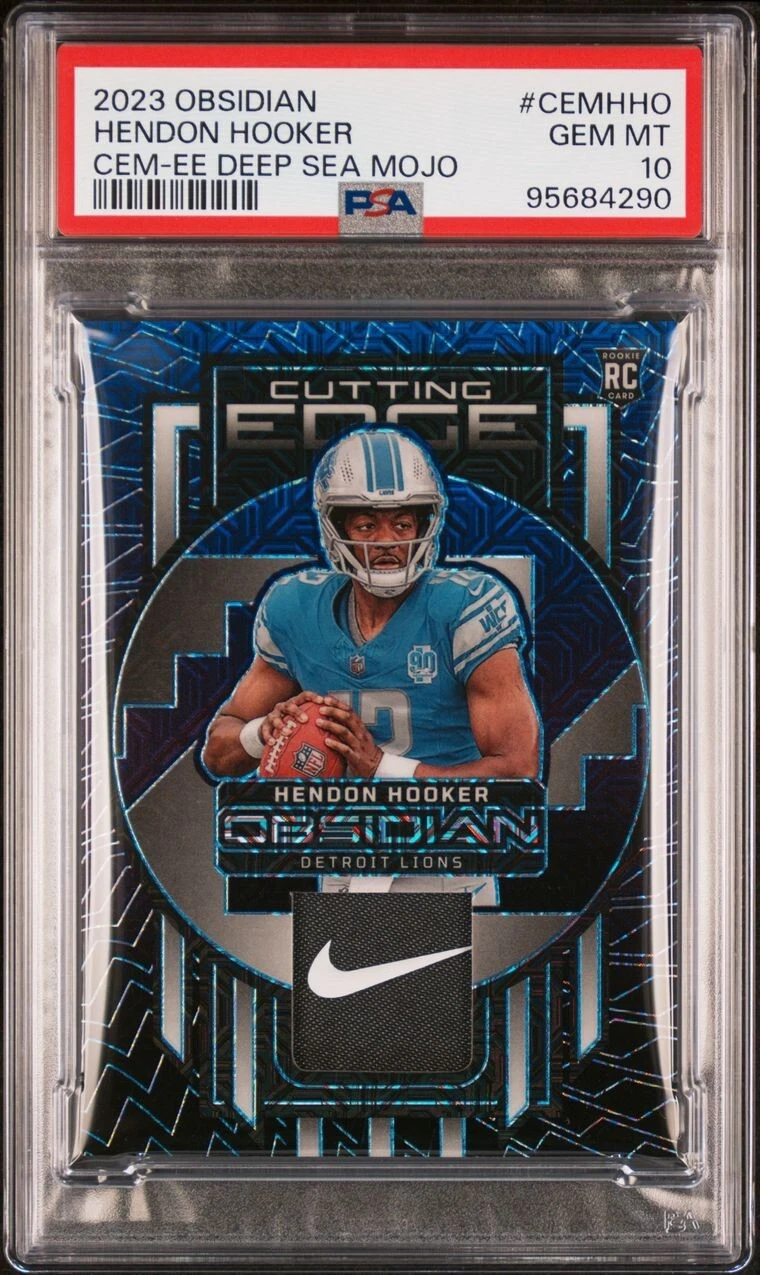 Hendon Hooker Panini Obsidian Cutting Edge Memorabilia #CEMHHO Electric Etch Deep Sea Mojo