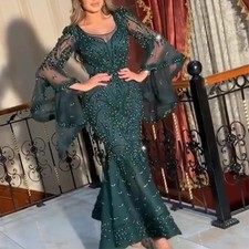 2023 Women New Sexy Party Dress Long Sleeve Prom Dress