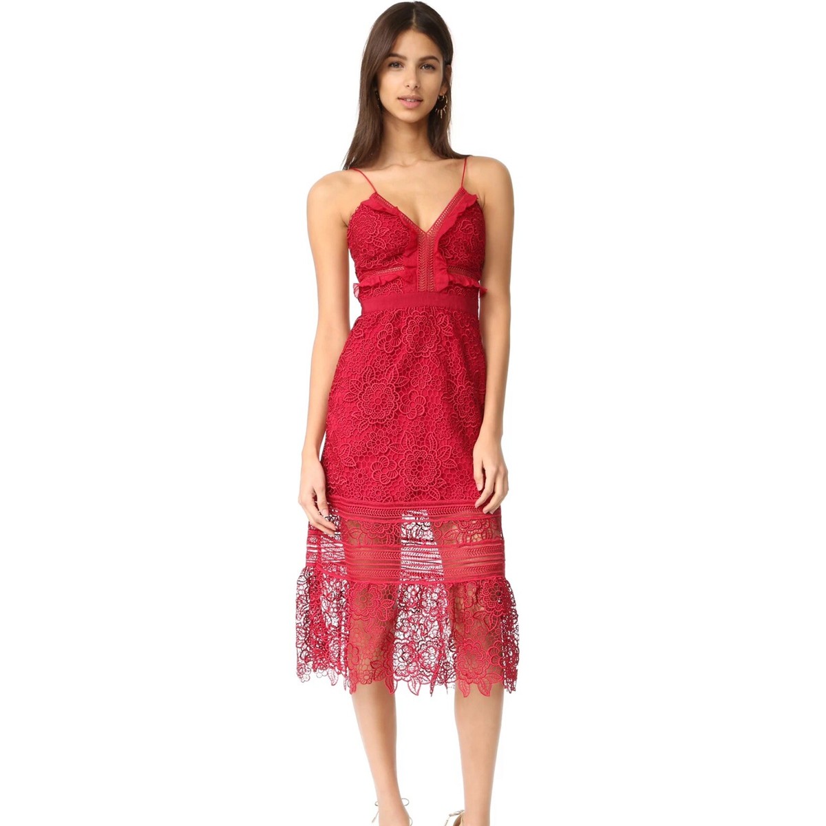 knee length dresses for ladies Self-Portrait Boucle Pearl Midi Dress Pink main image 1