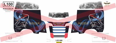 1:76 Malcolm Logistics 100 years Decals for oxford diecast Scania R
