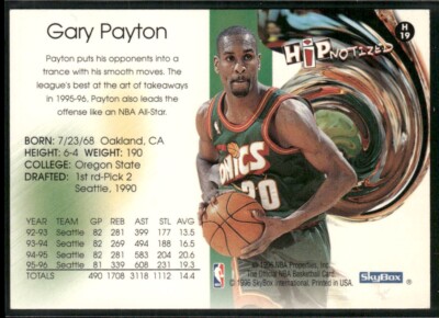 Gary Payton 1996-97 Hoops Hipnotized #H19 - Seattle SuperSonics | eBay