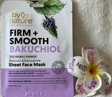 By Nature From New Zealand***FIRM+SMOOTH***Bakuchiol Sheet Face Mask~~~BRAND NEW