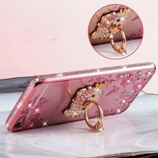 360 Rotation Fashion Crystal Kitty Cat Cell Phone Finger Ring Stand Holder Grip