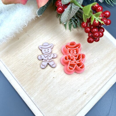Lebkuchen Cowboy Polymer Ton Schneider | 3D gedrucktes Ton Werkzeug | IrisCrafts7 UK