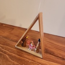 Vintage 5” Wooden Nativity